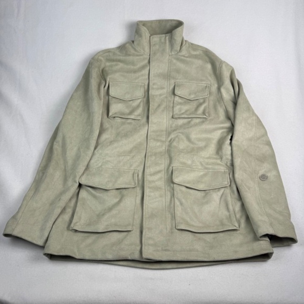 Robert Graham Mens Sand Faux Suede Quilted‎ Field Jacket RGF22R85 Beige Large